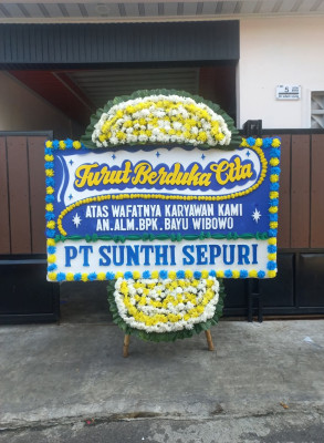 Papan Bunga Duka di Beruntung Baru