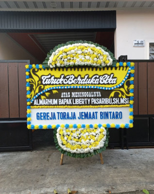 Papan Bunga Duka di Beruntung Baru