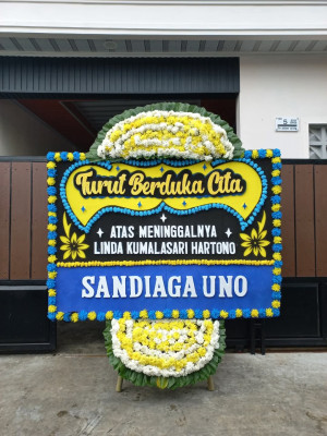 Papan Bunga Duka di Beruntung Baru